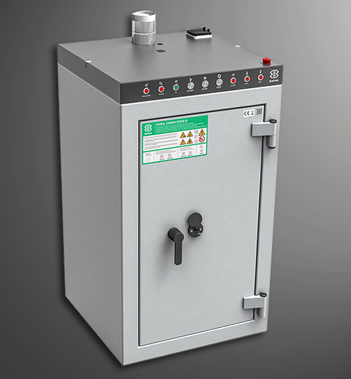 Batterielagerungsschrank geschlossen
