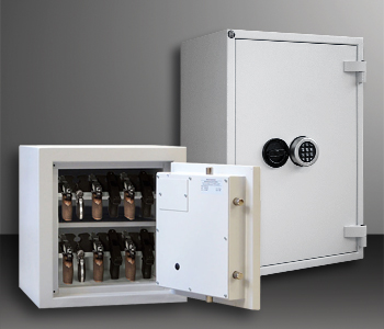 Kombi-Kurzwaffenschrank Klasse 1 mit Elektronikschloss M-Locks, Abb. links: Größe 2, rechts: Größe 3 Kombi-Kurzwaffenschrank Klasse 1 EN 1143-1